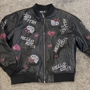 Hello Kitty Black Jacket with Pink Glitter Accents